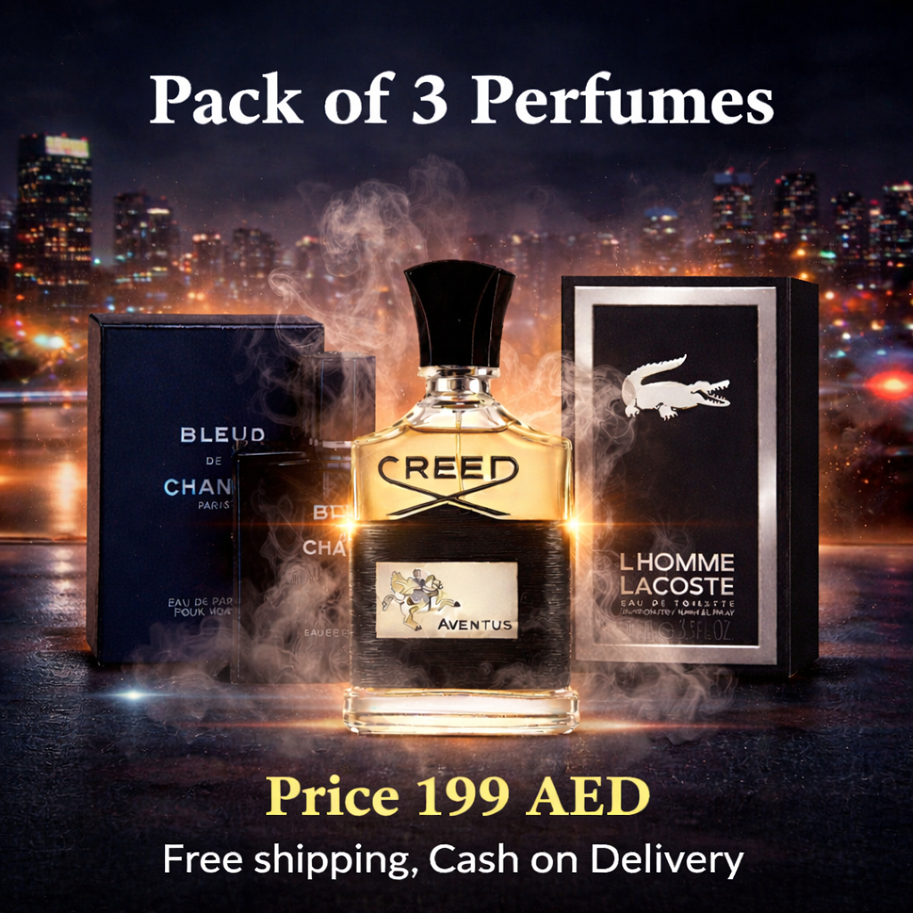 Men Pack of 3 (Blue De Chanel + Lacoste L'Homme + Creed Aventus)