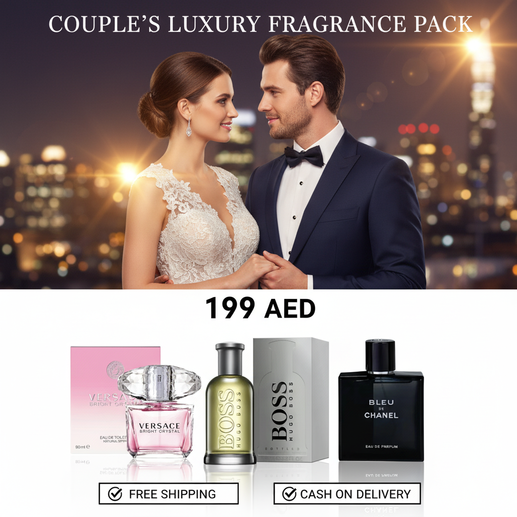 Couple Pack of 3 (Versace Bright + Hugo Boss + Blue Chanel)