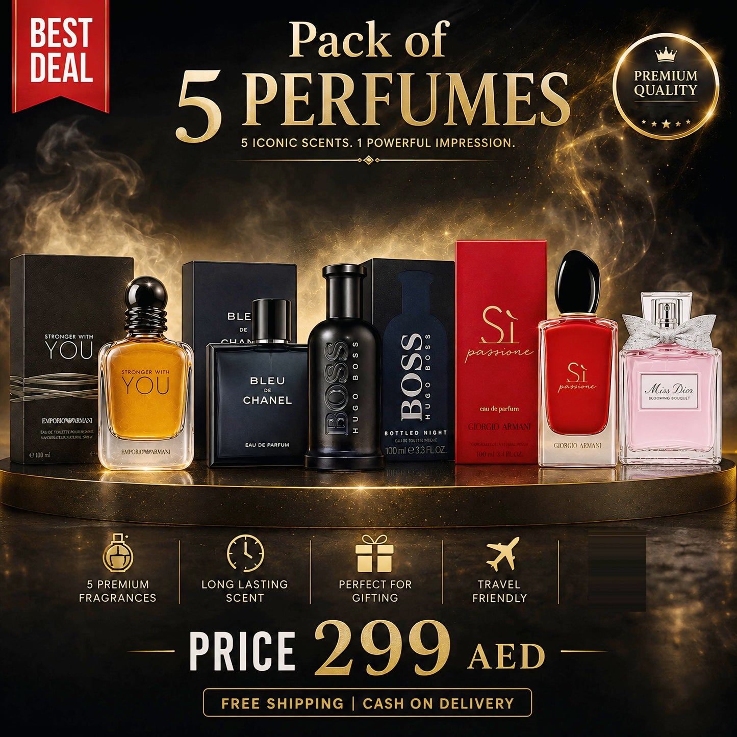 Pack of 5 Premium Perfumes