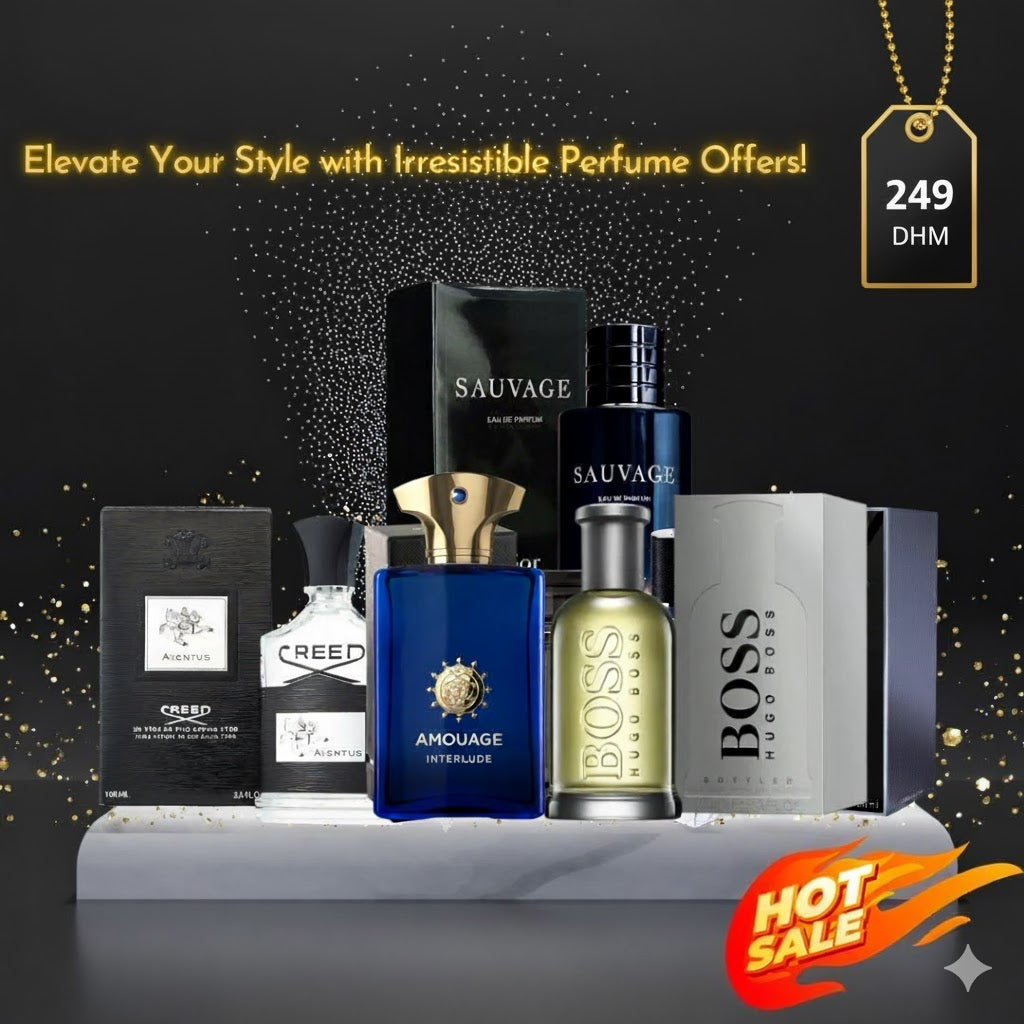Men Pack of 4 ( Dior Sauvage + Amouage Interlude + Creed Aventus + Hugo Boss)