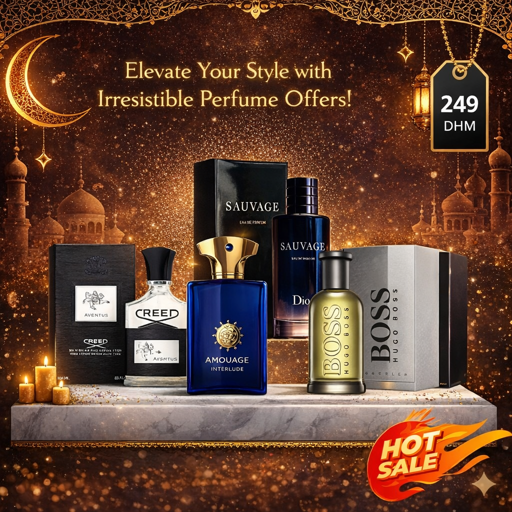 Men Pack of 4 ( Dior Sauvage + Amouage Interlude + Creed Aventus + Hugo Boss)