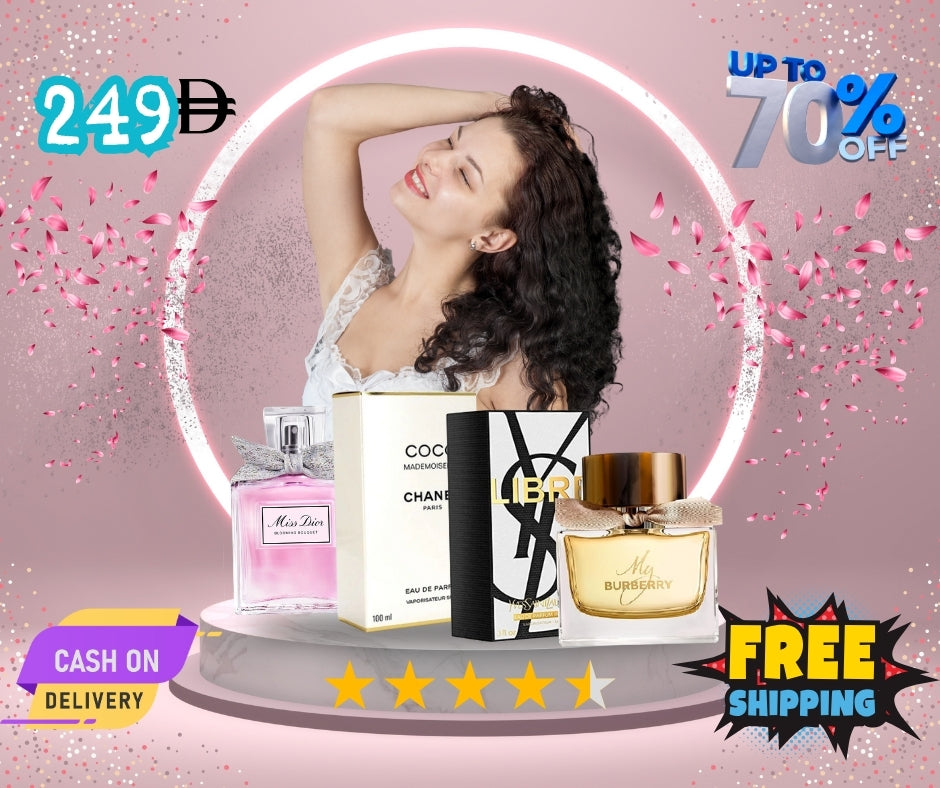 Women Pack of 4 (Miss Dior Blooming Bouquet + Coco Mademoiselle BY CHANEL + YSL Libre + My Burberry EDP)