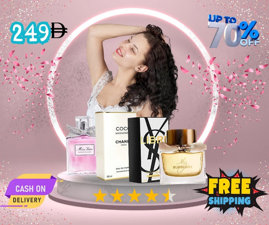 Women Pack of 4 (Miss Dior Blooming Bouquet + Coco Mademoiselle BY CHANEL + YSL Libre + My Burberry EDP)