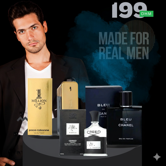 Men Pack of 3 (Blue De Chanel + 1 Million + Creed Aventus)