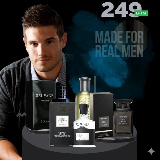 Men Pack of 4 ( Dior Sauvage + Creed Aventus + Hugo Boss + Tom Ford Oudwood)